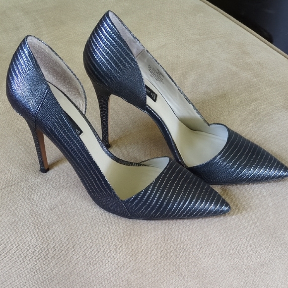 Steven by Steve Madden Walkerrr Heels in Black & Metallic Size 9.5 - Picture 2 of 9